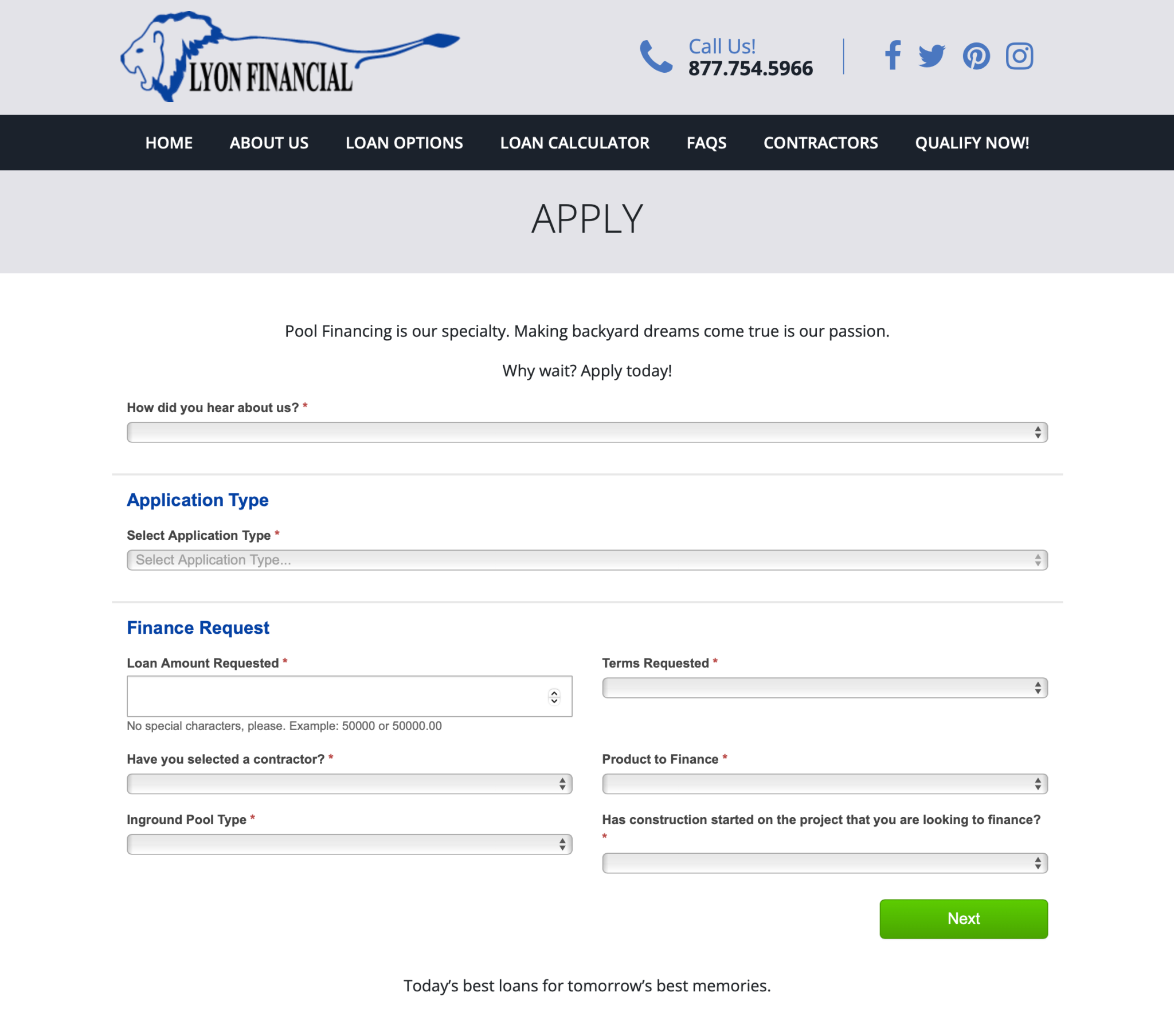 LYON Financial Application Form